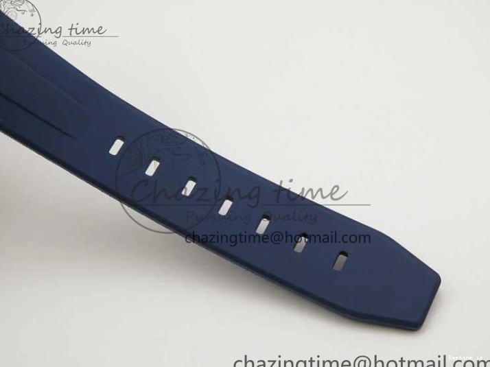 0104 Submariner 40mm White Ceramic 5GF Best Edition Dark Blue Dial on Blue Rubber Strap SA DailyWear 2486